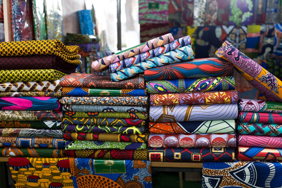 afrikanischer stoffmarkt