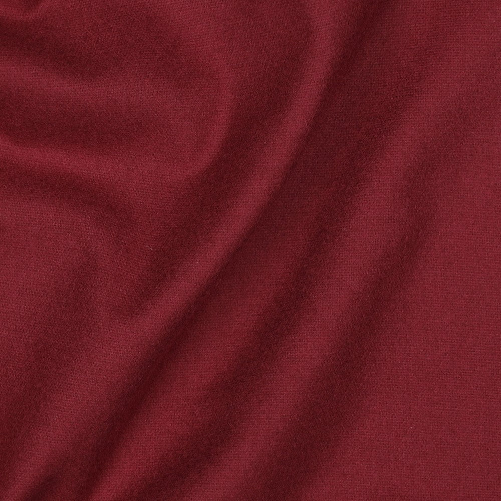 Einfarbiger dunkelroter Baumwollflanell als Meterware, 100 % Baumwolle, 165 g/m².