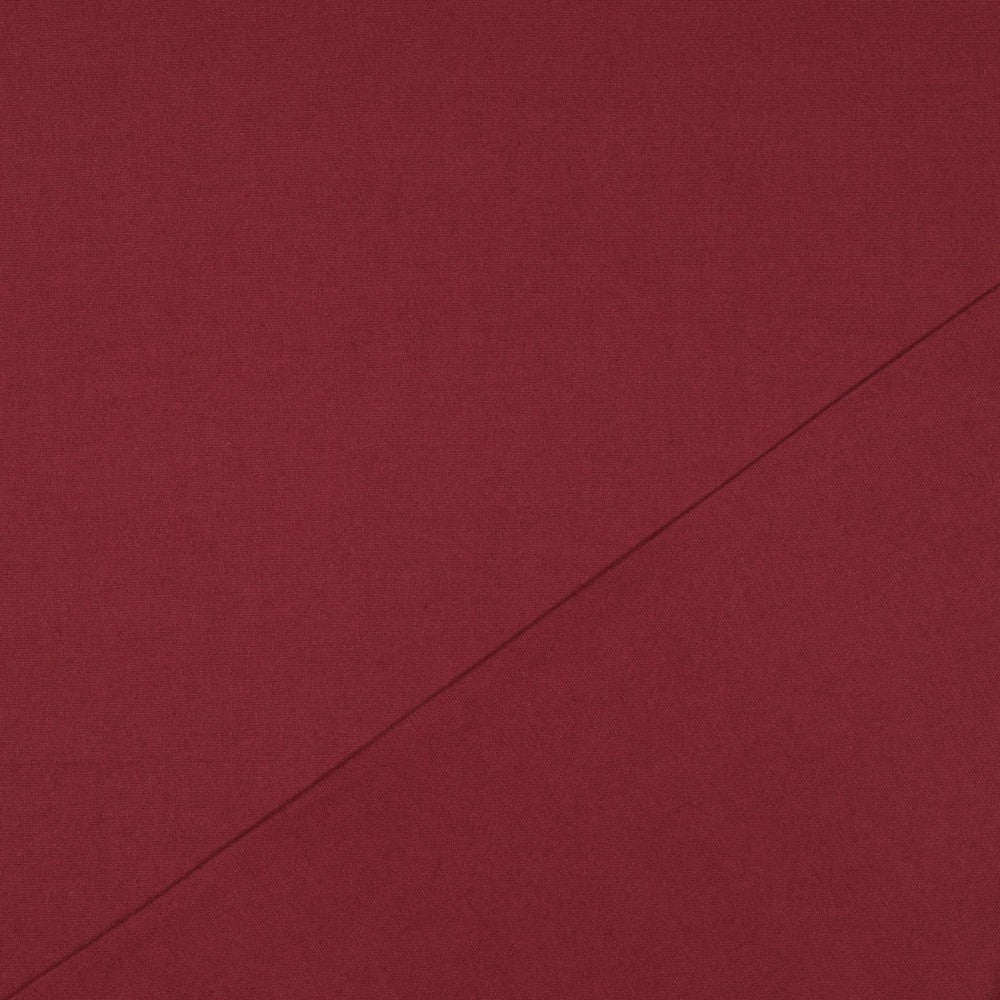 Einfarbiger dunkelroter Baumwollflanell als Meterware, 100 % Baumwolle, 165 g/m².