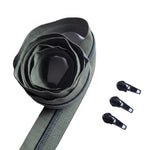 Reissverschluss & Zipper im Set (Gunmetal/Army)