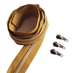 Reissverschluss & Zipper im Set (Kupfer/Curry)