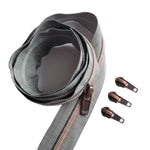 Reissverschluss & Zipper im Set (Kupfer/Mausgrau)