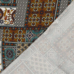 Viskose Satin mit Ornamentmuster – Vorder- und Rückseite