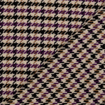 Tweed Stoff Lila Schwarz Beige – Pied-de-Poule Muster