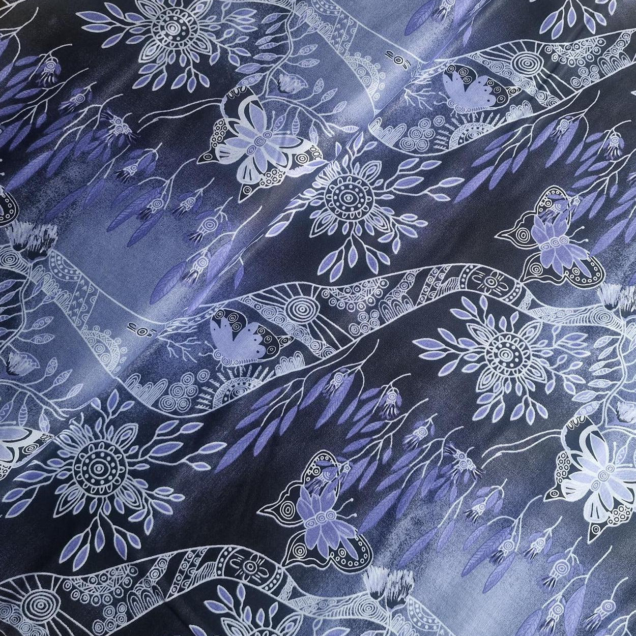 Aborigines Stoff aus Australien "Springtime" - Baumwolle Meterware