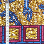 BLUE-RED-PATCHWORK Waxprint Stoff