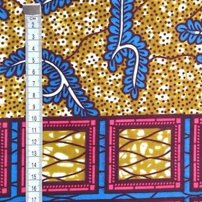 BLUE-RED-PATCHWORK Waxprint Stoff