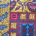 BLUE-RED-PATCHWORK Waxprint Stoff