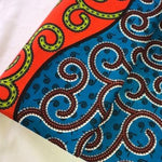 BLUE-RED-SERPENT Waxprint Stoff