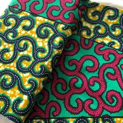 GREEN-SERPENT Waxprint Stoff