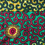 GREEN-SERPENT Waxprint Stoff