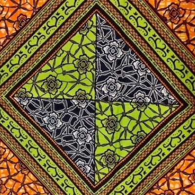GREEN-SQUARES waxprint