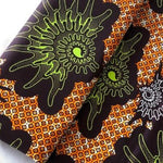 LIME-HEDGEHOG Waxprint Stoff