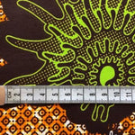 LIME-HEDGEHOG Waxprint Stoff