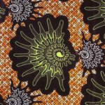 LIME-HEDGEHOG Waxprint Stoff