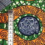 ORANGE-SERPENT Waxprint Stoff