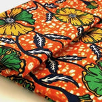 ORANGE-SUMMER-FLOWER waxprint