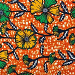 ORANGE-SUMMER-FLOWER waxprint