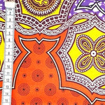 ORANGE-YELLOW-ORNAMENT Waxprint Stoff