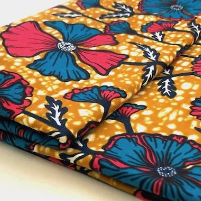 PINK-BLUE-SUMMER-FLOWER waxprint