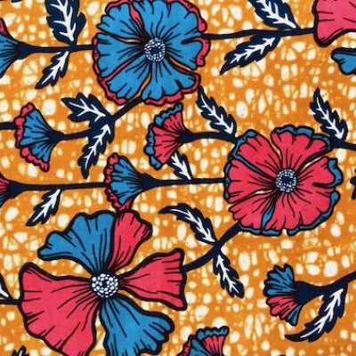 PINK-BLUE-SUMMER-FLOWER waxprint