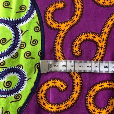 PURPLE-LIME-SERPENT Waxprint Stoff