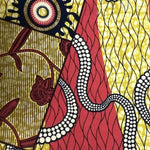 SNAKE-IN-PARADISE-Waxprint Stoff
