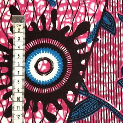SNAKE-IN-PINK-PARADISE Waxprint Stoff