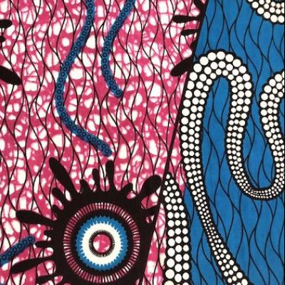 SNAKE-IN-PINK-PARADISE-Waxprint Stoff