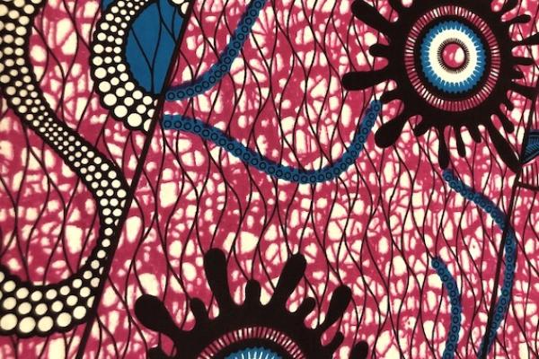 SNAKE-IN-PINK-PARADISE-Waxprint Stoff