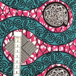TURQUOISE-SERPENT Waxprint Stoff
