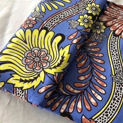 YELLOW-BOUQUET-OF-FLOWERS Waxprint Stoff