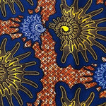 YELLOW-HEDGEHOG Waxprint Stoff