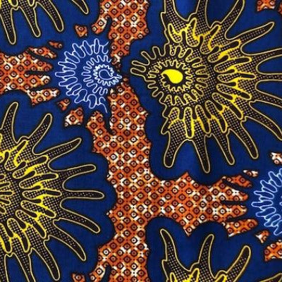 YELLOW-HEDGEHOG Waxprint Stoff