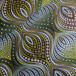 Wax Print Stoff Baumwolle grün weiss EMBELLISHED gemustert – Meterware afrikanisch Green Diamonds EMBELLISHED