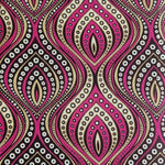Wax Print Stoff Baumwolle pink gemustert – Meterware afrikanisch Pink Diamonds