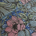 Wax Print Stoff Baumwolle rosa EMBELLISHED floral Blumenmuster – Meterware afrikanisch Rose Flowers EMBELLISHED