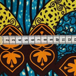 LIME ORANGE Waxprint Stoff