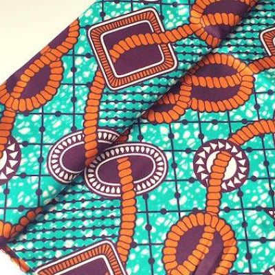 ORANGE CELEBRATION Waxprint Stoff
