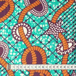 ORANGE CELEBRATION Waxprint Stoff