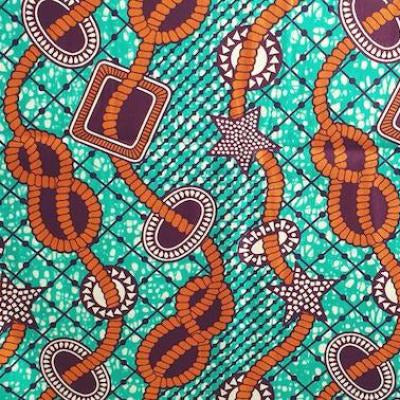 ORANGE CELEBRATION Waxprint Stoff