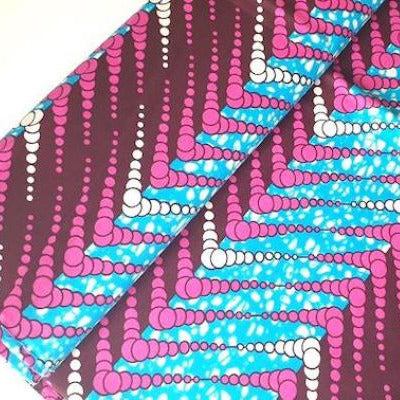 PINK STRIPES Waxprint Stoff