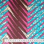 PINK STRIPES Waxprint Stoff