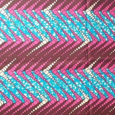 PINK STRIPES Waxprint Stoff