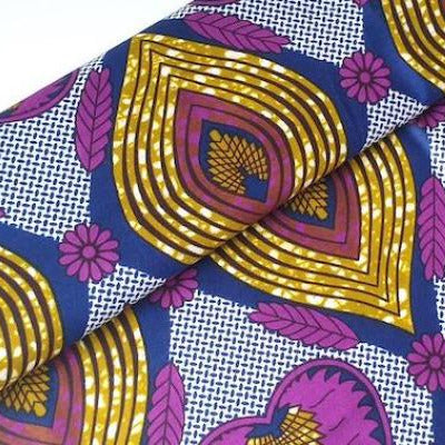PURPLE HEART Waxprint Stoff