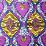 PURPLE HEART Waxprint Stoff
