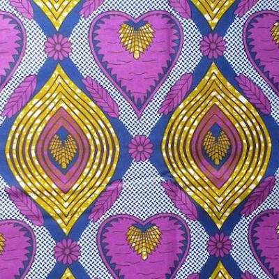 PURPLE HEART Waxprint Stoff