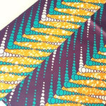 TURQUOISE STRIPES Waxprint Stoff