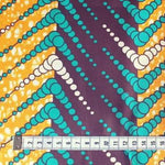 TURQUOISE STRIPES Waxprint Stoff