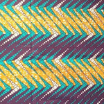 TURQUOISE STRIPES Waxprint Stoff